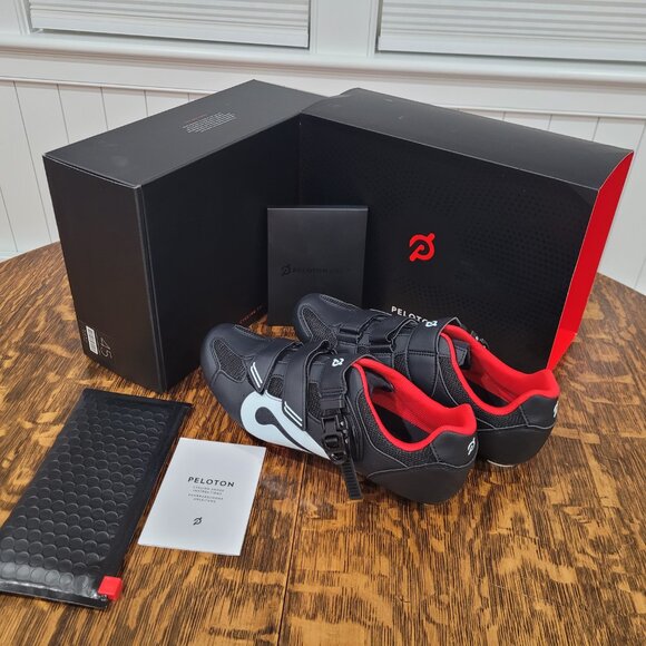 NEW Peloton Cycling Shoes. Black and Red. Unisex. Original Box. - Picture 4 of 13